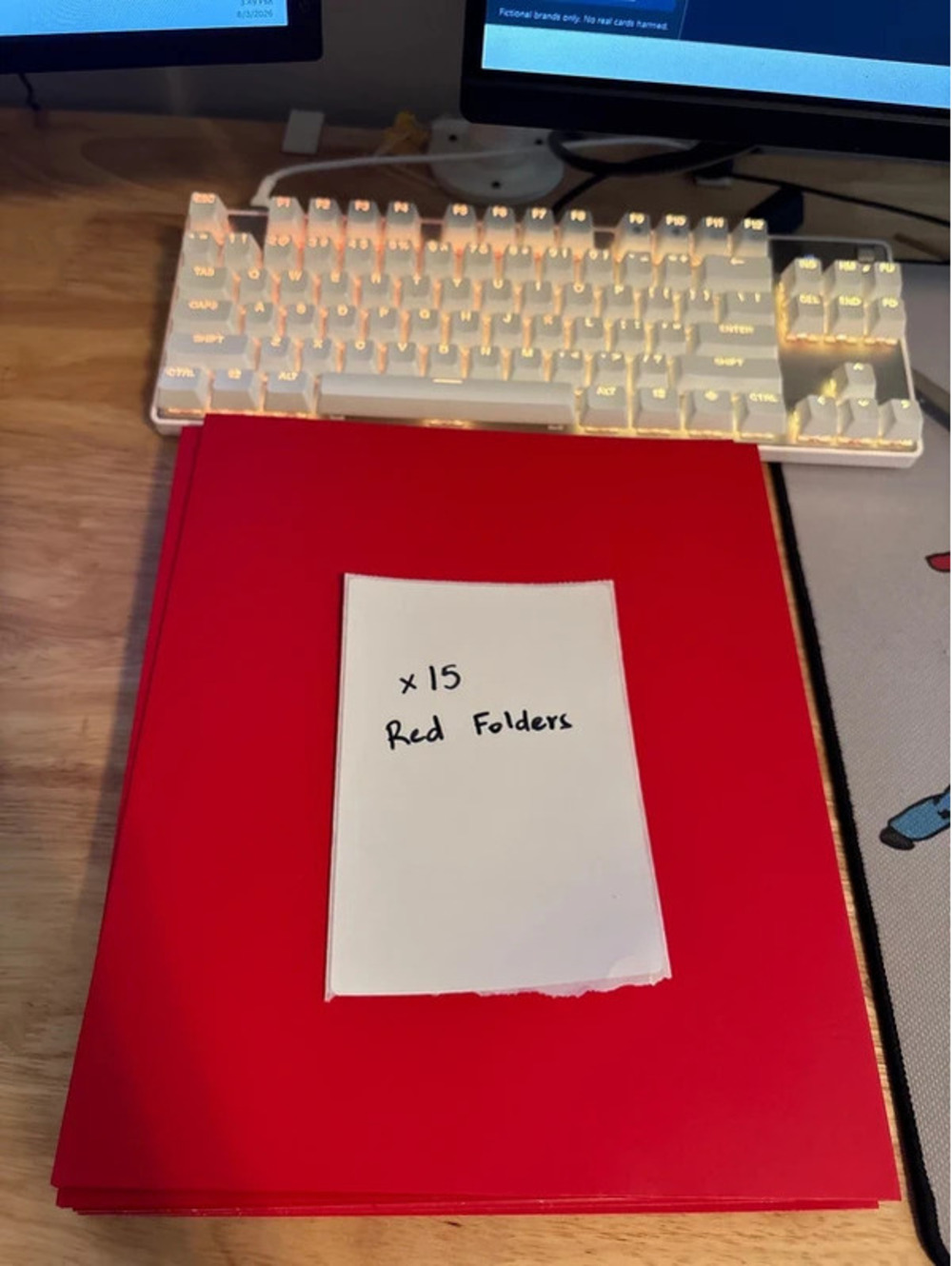 15 count Red Folders with pockets